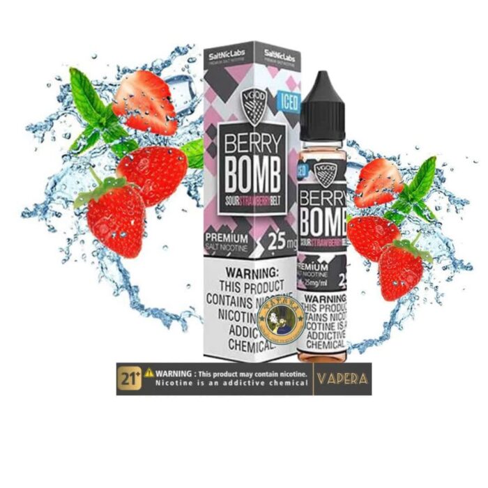 سالت نیکوتین بمب توت فرنگی یخ ویگاد VGOD BERRY BOMB ICED