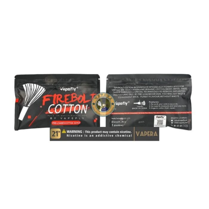 VAPEFLY FIREBOLT COTTON پنبه ارگانیک ویپفلای فایربولت|VAPEFLY FIREBOLT ORGANIC COTTON