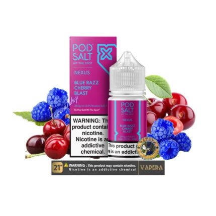 سالت تمشک آبی گیلاس یخ پاد سالت POD SALT BLUE RAZZ CHERRY BLAST