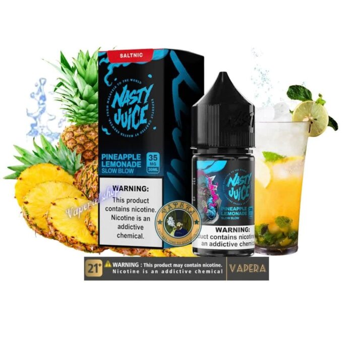 سالت نیکوتین لیموناد آناناس نستی NASTY SLOW BLOW
