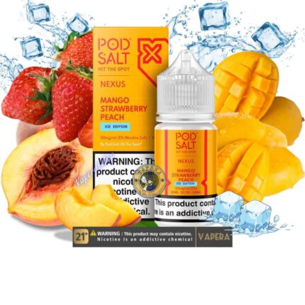 سالت انبه هلو توت فرنگی یخ پادسالت|POD SALT NEXUS MANGO STRAWBERRY PEACH