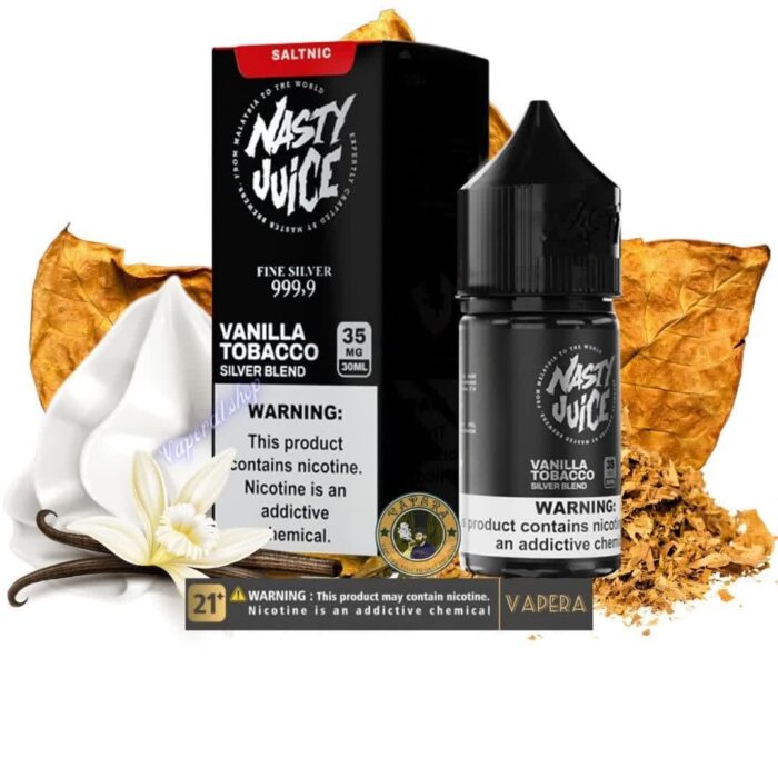 سالت نیکوتین تنباکو وانیل سیلور نستی | NASTY VANILLA TOBACCO SILVER BLEND