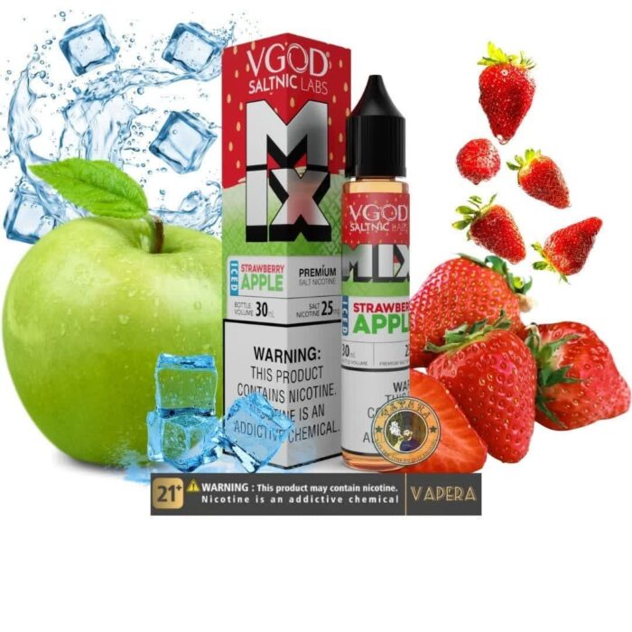 سالت نیکوتین توت فرنگی سیب یخ ویگاد | VGOD MIX STRAWBERRY APPLE ICED