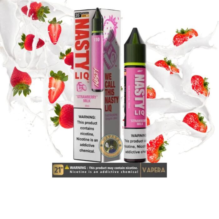 سالت نیکوتین شیر توت فرنگی نستی NASTY LIQ 110 STRAWBERRY MILK