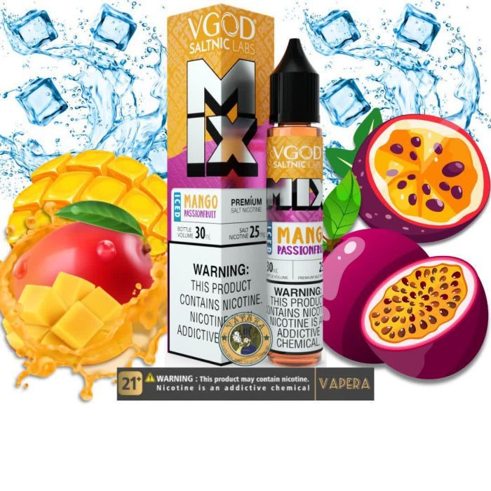 سالت انبه پشن فروت یخ ویگادVGOD MIX MANGO PASSIONFUIT ICED