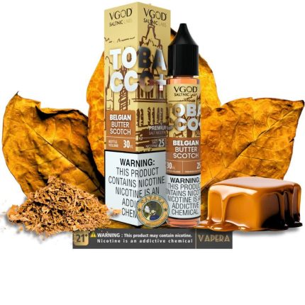سالت تنباکو تافی کره‌ای ویگادVGOD TOBACCO PLUS BELGIAN BUTTER SCOTCH