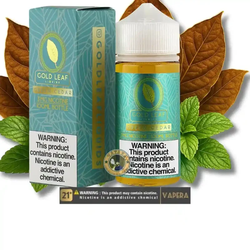 جویس تنباکو نعنا گلدلیف-GOLD LEAF GREEN CEDAR 100 MIL