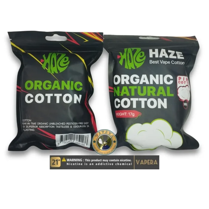 پنبه اورگانیک هیزویپ HAZE VAPE ORGANIC COTTON پنبه اورگانیک هیزویپ HAZE VAPE ORGANIC COTTON