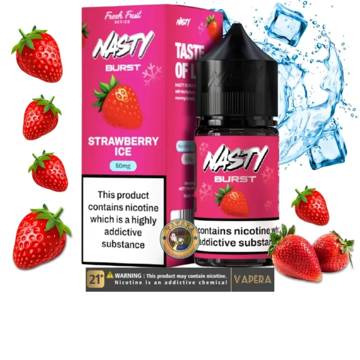 سالت توت فرنگی یخ نستی برست NASTY BURST STRAWBERRY ICE